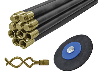 Faithful Universal Drain Cleanset (10 X Rods Plunger Worm) product image