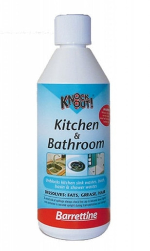 KNOCK OUT KITCHEN/BATHROOM DRAIN CLEANER 500ML