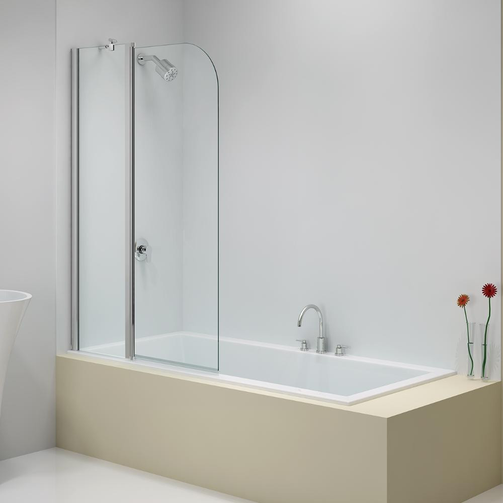 Photograph of MERLYN 2 PANEL CURVED BATH SCREEN 900 X 1500MM