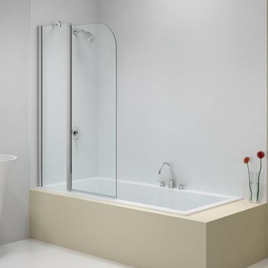 MERLYN 2 PANEL CURVED BATH SCREEN 900 X 1500MM product image