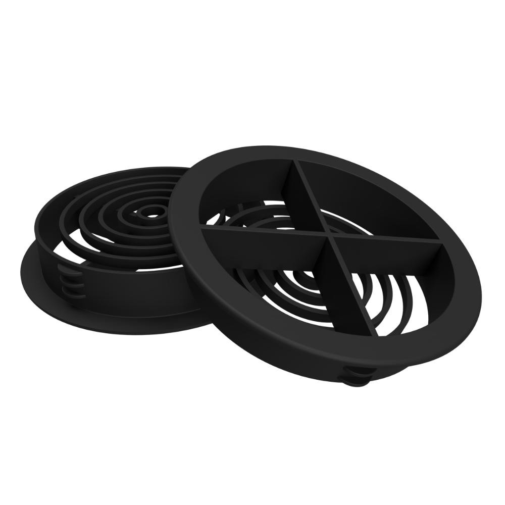 Photograph of Black Circular Soffit Vent