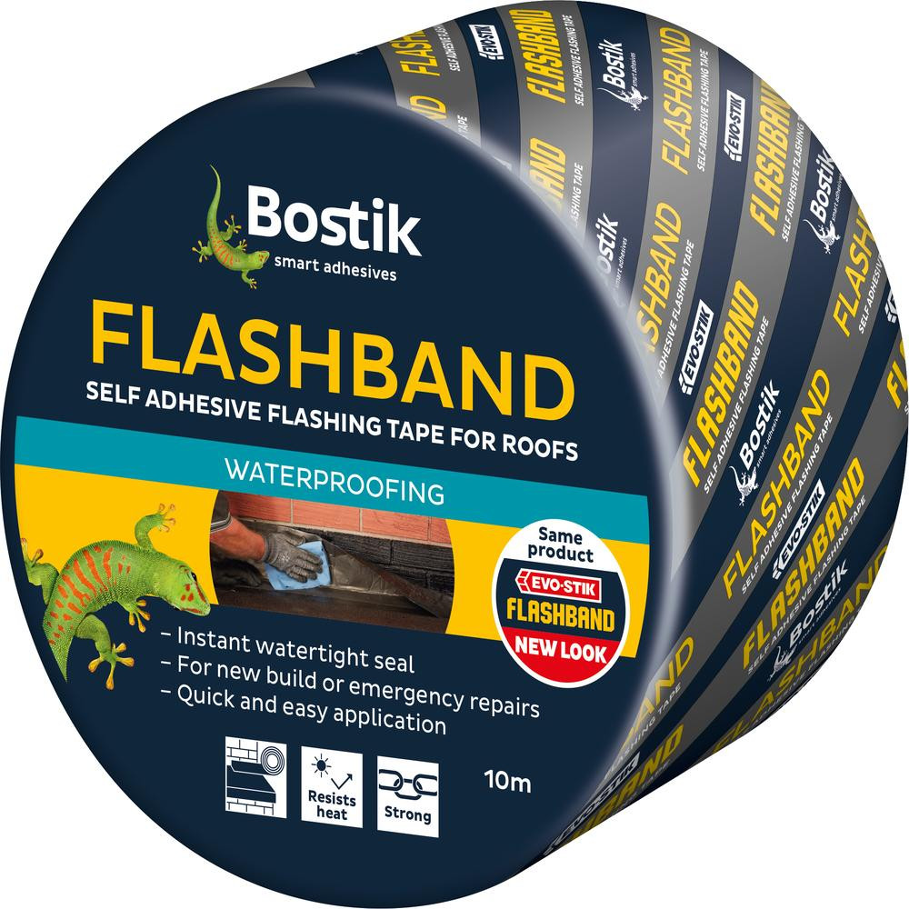 Photograph of Bostik Flashband Self-Adhesive Flashing Tape 10M x 300MM - Grey