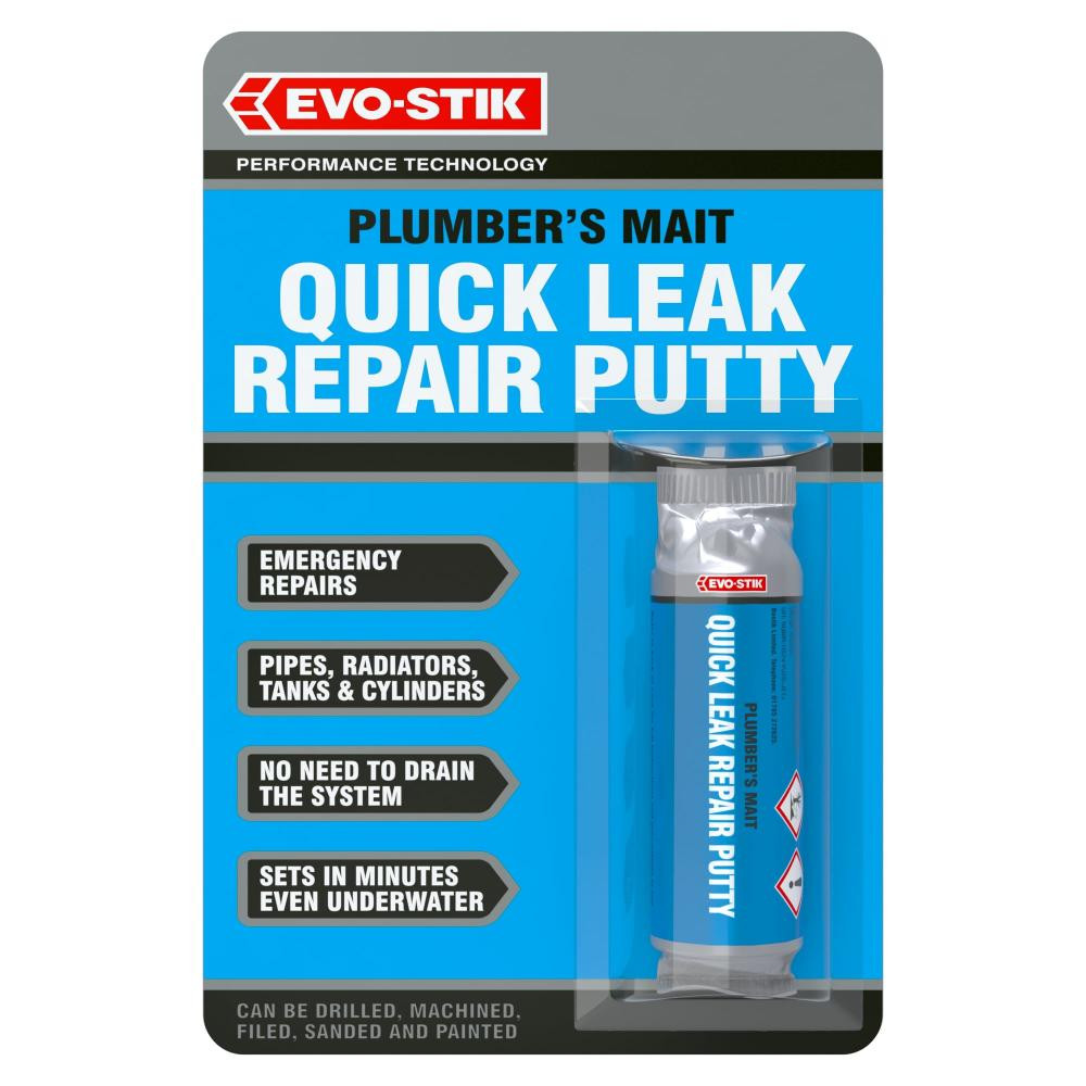 Photograph of EVO-STIK Plumber's Mait Quick Leak Repair Putty Card 50G -