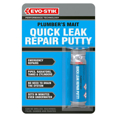 EVO-STIK Plumbers Mait Quick Leak Repair Putty Card 50G -