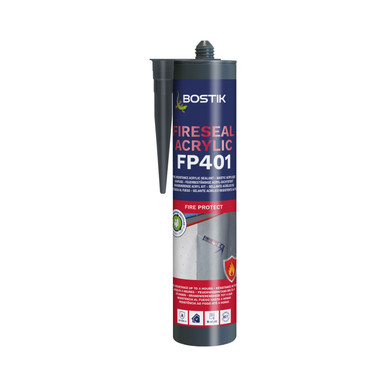 Bostik FP401 Pro Fireseal Fire Resistant Acrylic Sealant, White, 310 ML product image