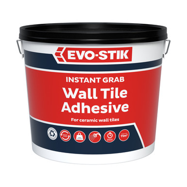 EVO-STIK Instant Grab Wall Tile Adhesive, Natural, 10L product image