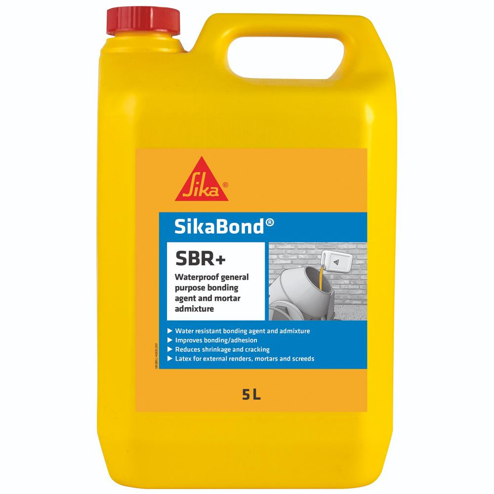 Photograph of Sika SikaBond SBR+ Waterproof General Purpose Bonding Agent and Mortar Admixture, 5L