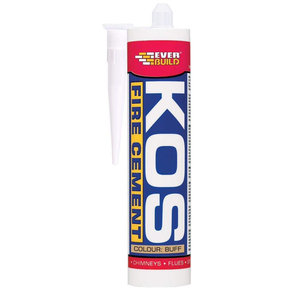 Photograph of Everbuild KOS Fire Cement Cartridge, Buff, 300 ml