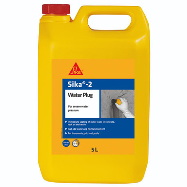 Sika 2 Water Plug Admixture, Red, 5 Litre product image