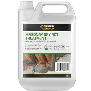 Everbuild Masonry Dry Rot Treatment, Clear, 5 Litre product image