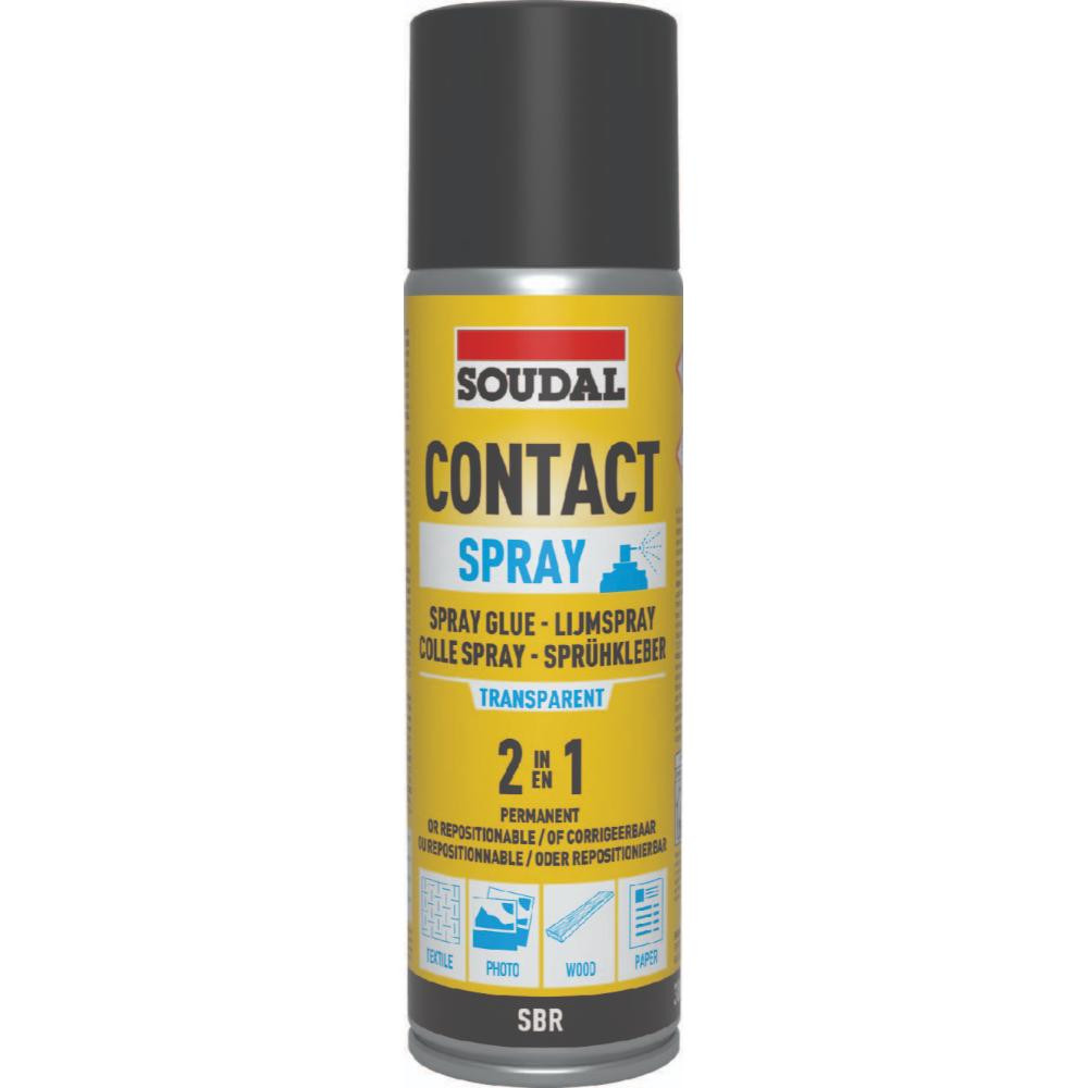 Photograph of SOUDAL CONTACT ADHESIVE SPRAY TRANSPARENT