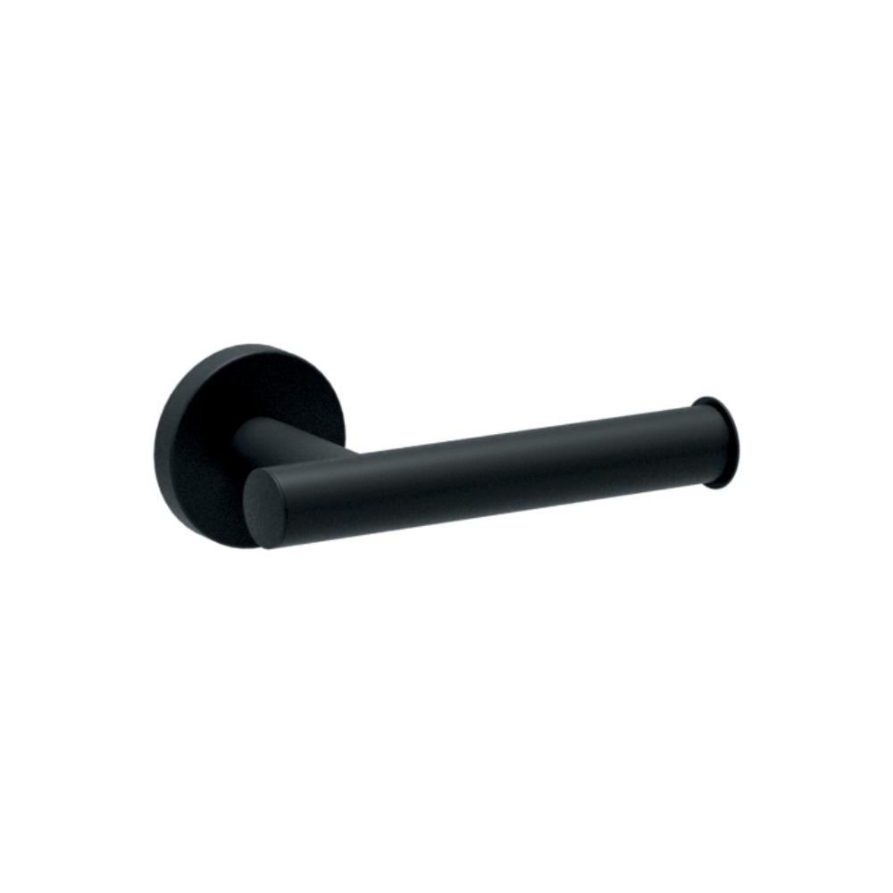 Photograph of Yardley Single Toilet Roll Holder Matt Black Concealed Fixings