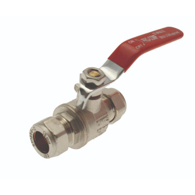 22Mm Lever Handle Ball Valve Red Wras Approved 305742 product image