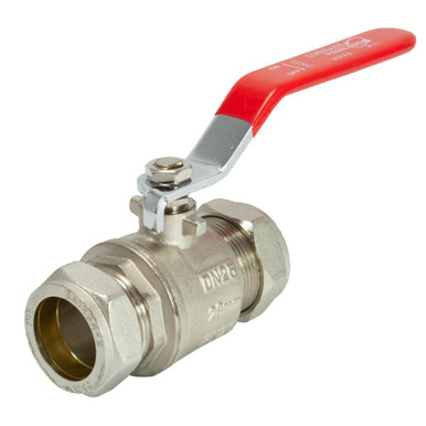 28Mm Lever Handle Ball Valve Red Wras Approved 305744 product image