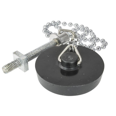 Basin Black Poly Plug With 12 Inch Ball Chain and Stay product image