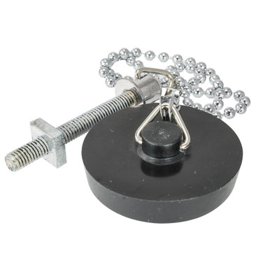 Basin Black Poly Plug With 12?? Ball Chain & Stay 200764-Pac product image