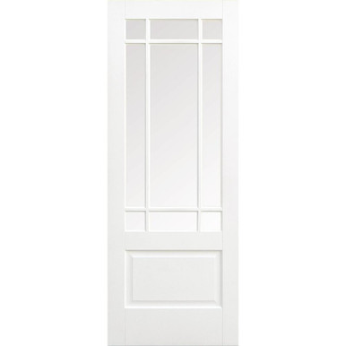 Downham White Primed 9 Light Clear Glass Glazed Internal Door 2040mm x 726mm x 40mm