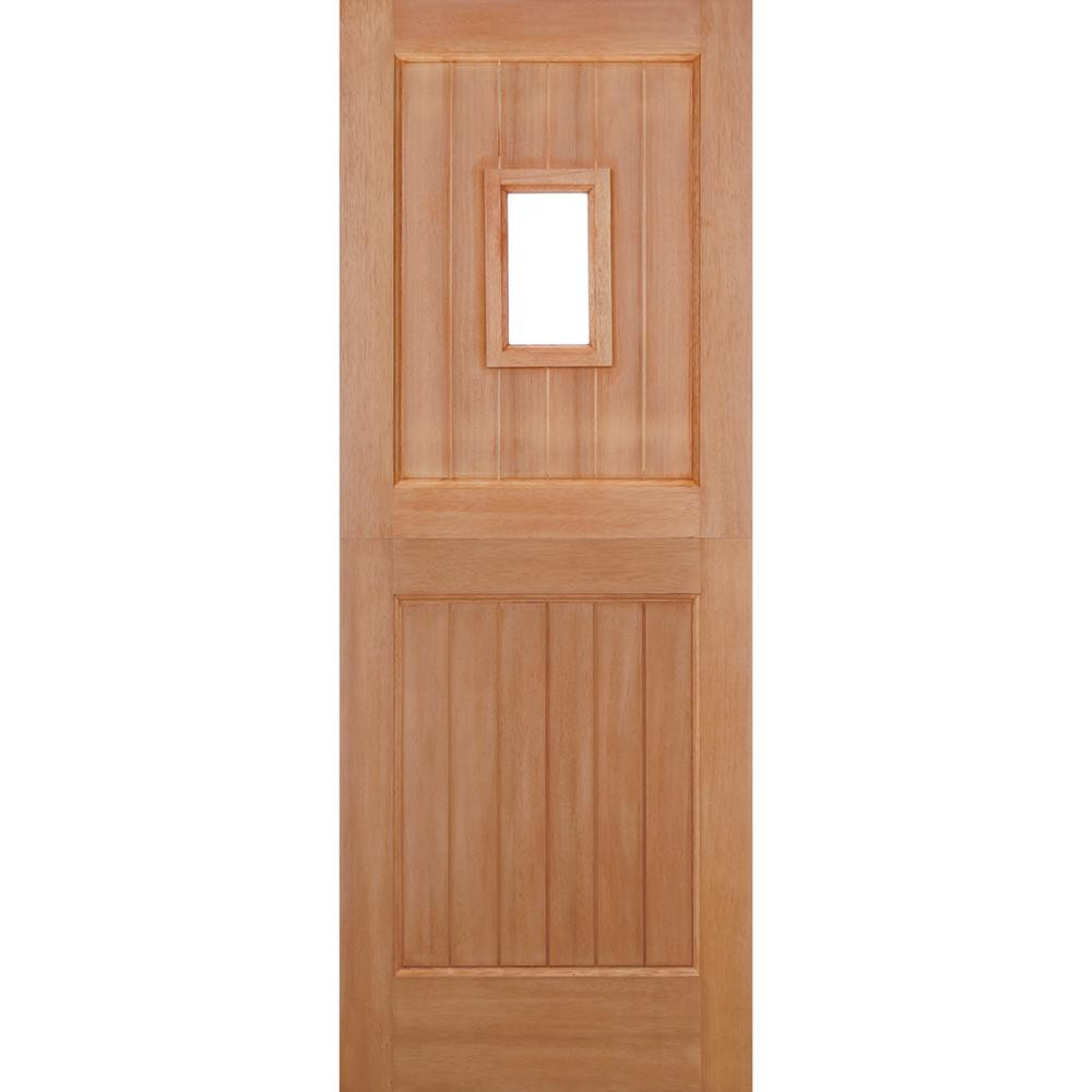 Photograph of Barnburgh Hardwood Unfinished Straight Top 1 Light Unglazed External Door 1981mm x 762mm x 44mm
