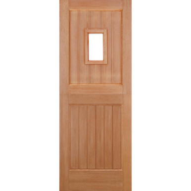 Barnburgh Hardwood Unfinished Straight Top 1 Light Unglazed External Door 1981mm x 762mm x 44mm
