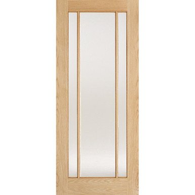 Lincoln Oak Prefinished 3 Light Clear Glass Glazed Internal Door 1981mm x 762mm x 35mm