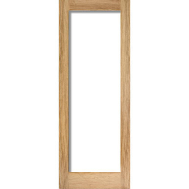 Pattern 10 Oak Unfinished 1 Light Clear Glass Glazed Internal Door 2040mm x 726mm x 40mm product image