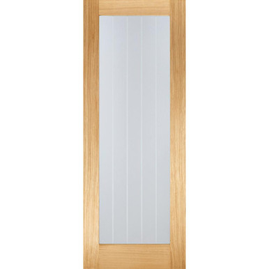 Further photograph of Mexicano Oak Prefinished Pattern 10 1 Light Clear Glass Glazed Internal Door 1981mm x 686mm x 35mm