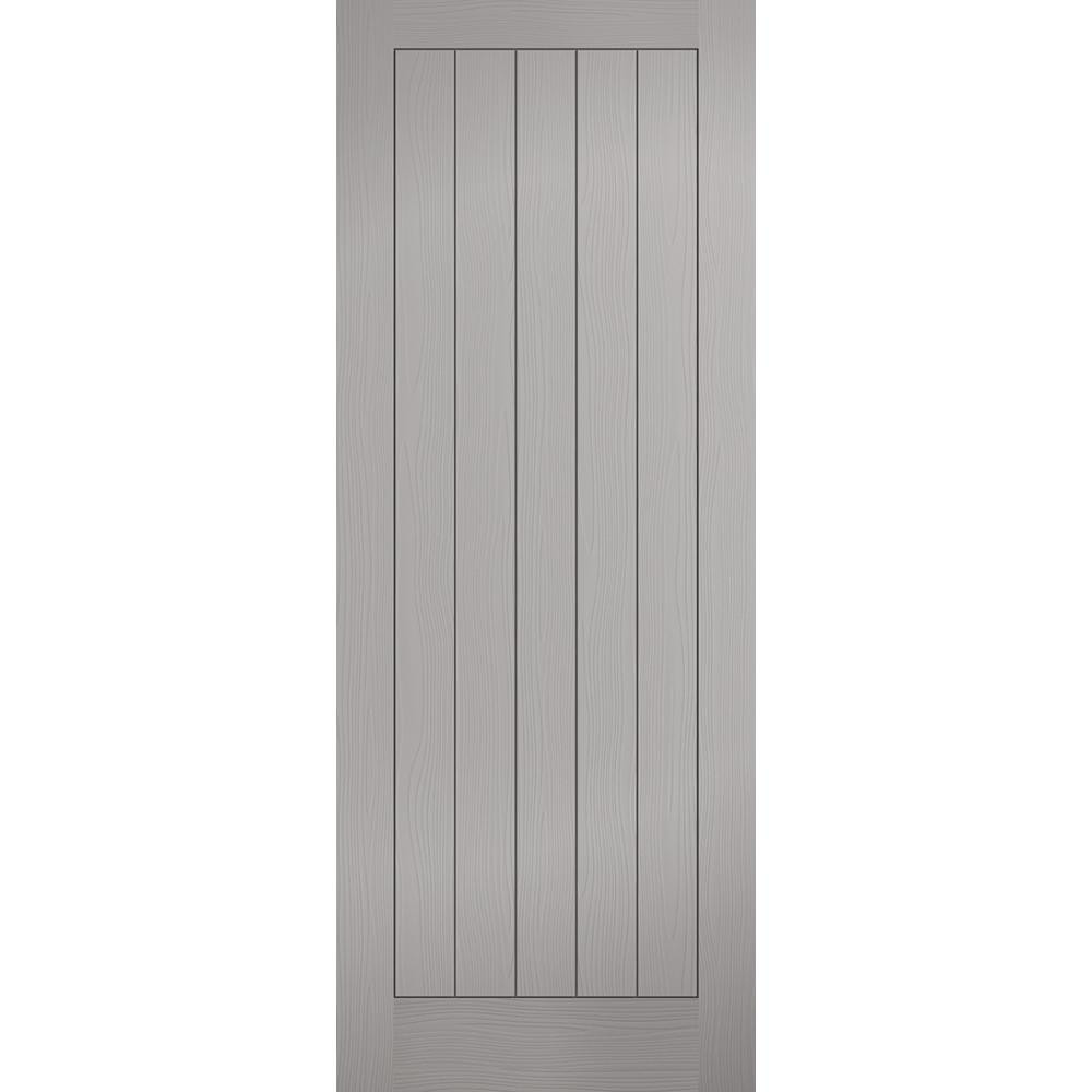 Photograph of Textured Grey Primed Vertical 5 Panel Internal FD30 Fire Door 1981mm x 686mm x 44mm