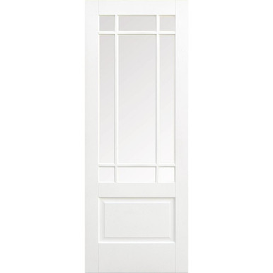 Downham White Primed 9 Light Clear Glass Glazed Internal Door 2032mm x 813mm x 35mm