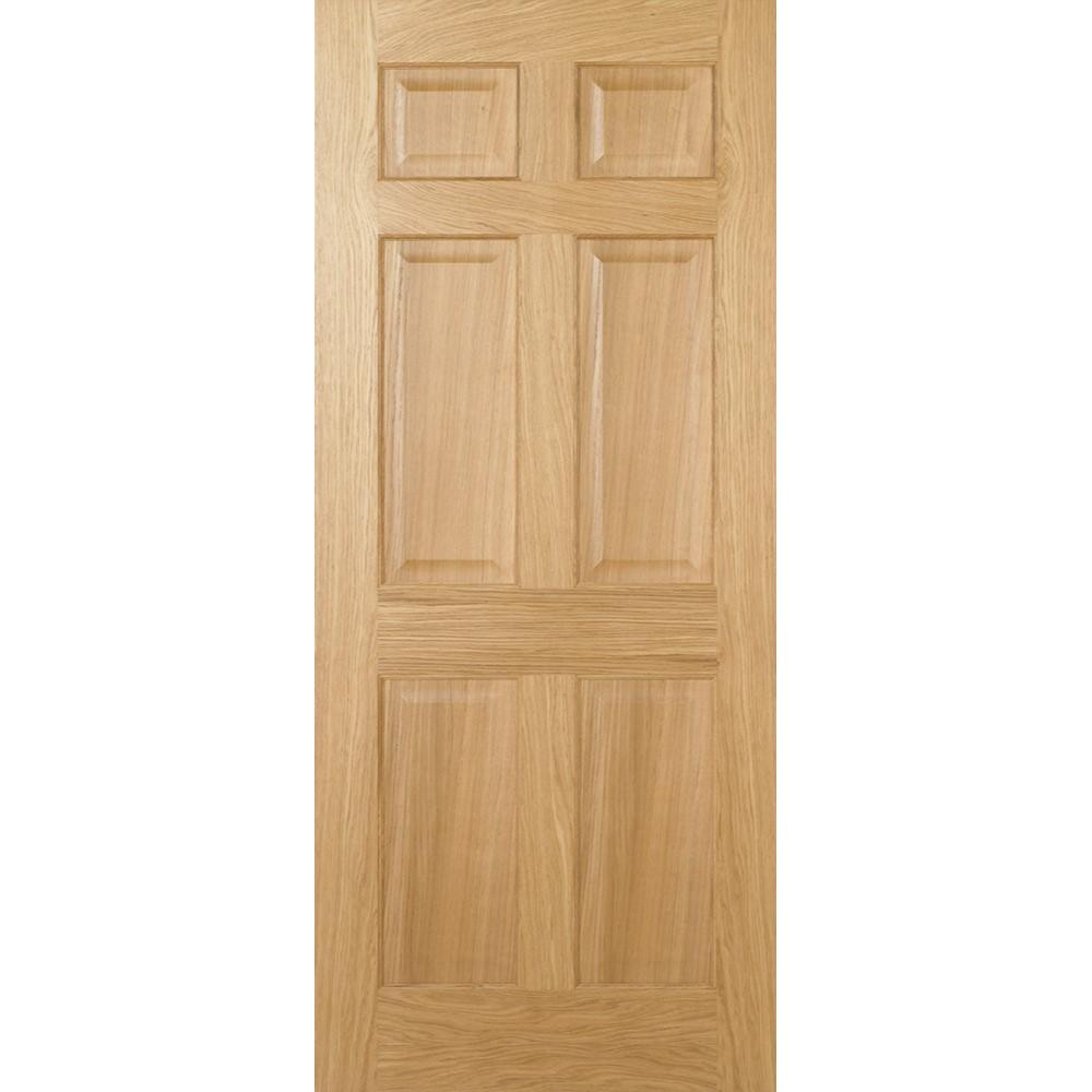 Photograph of Regency Oak Prefinished 6 Panel Internal FD30 Fire Door 1981mm x 762mm x 35mm