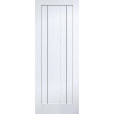 Textured White Primed Vertical 5 Panel Moulded Internal Door 2032mm x 813mm x 35mm product image
