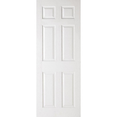 2040 x 726 x 40mm TEXTURED 6 PANEL WHITE MOULDED Door