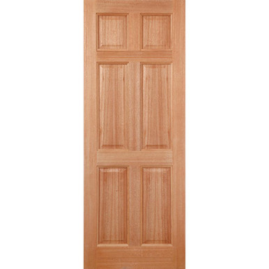 Colonial Hardwood Unfinished 6 Panel Internal Door 2135mm x 915mm x 44mm