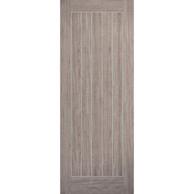 Mexicano Light Grey Prefinished Vertical 5 Panel Internal FD30 Fire Door 1981mm x 686mm x 44mm product image