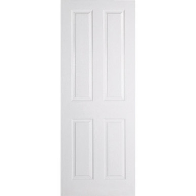 1981 x 762 x 35mm TEXTURED 4 PANEL SQ TOP WHITE MOULDED Door