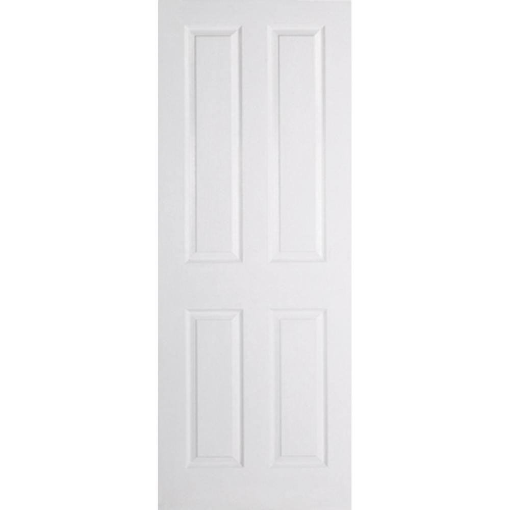 Photograph of Textured White Primed 4 Panel Moulded Internal Door 2032mm x 813mm x 35mm