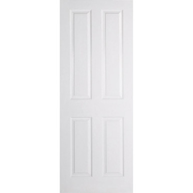 Further photograph of Textured White Primed 4 Panel Moulded Internal Door 2032mm x 813mm x 35mm