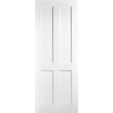 London White Primed 4 Panel Internal FD30 Fire Door 2040mm x 826mm x 44mm