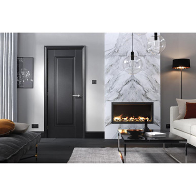 Eindhoven Black Primed 1 Panel Internal FD30 Fire Door 1981mm x 762mm x 44mm product image