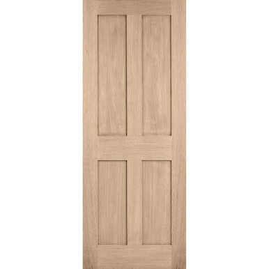 London Oak Prefinished 4 Panel Internal FD30 Fire Door 1981mm x 762mm x 44mm product image