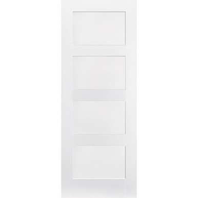 2040 x 726 x 40mm SHAKER 4 PANEL WHITE PRIMED Door