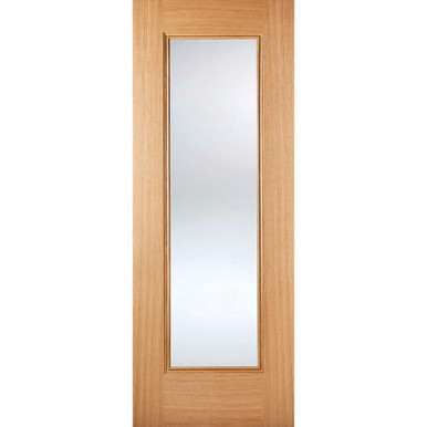 Eindhoven Oak Prefinished 1 Light Clear Glass Glazed Internal Door 1981mm x 762mm x 35mm