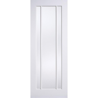 Lincoln White Primed 3 Light Clear Glass Glazed Internal Door 2032mm x 813mm x 35mm product image