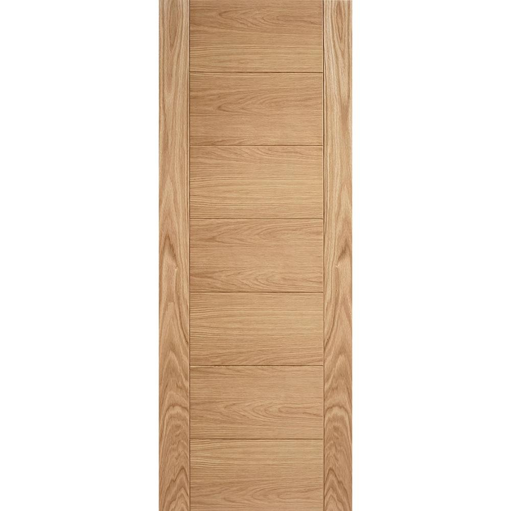 Photograph of Carini Oak Unfinished 7 Panel Internal Door 2040mm x 826mm x 40mm