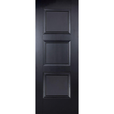 Amsterdam Black Primed 3 Panel Internal Door 1981mm x 762mm x 35mm product image