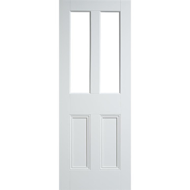 Malton White Primed 2 Panel and 2 Light Unglazed Internal Door 1981mm x 762mm x 35mm