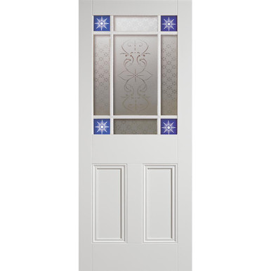 Further photograph of Downham White Primed 9 Light Unglazed Internal Door 1981mm x 762mm x 35mm