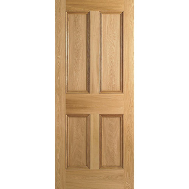 Further photograph of Oak Unfinished 4 Panel Internal FD30 Fire Door 1981mm x 762mm x 44mm