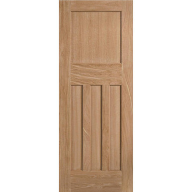 DX 30s Oak Unfinished 4 Panel Internal Door 2040mm x 726mm x 40mm product image