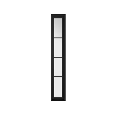 Soho Black Primed 4 Light Clear Glass Glazed Demi Panel 1981mm x 292mm x 35mm product image