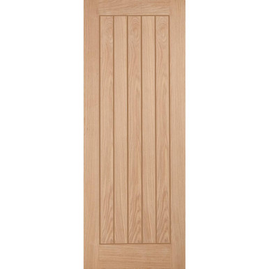 Further photograph of Belize Oak Unfinished Vertical 5 Panel Internal Door 2040mm x 926mm x 40mm